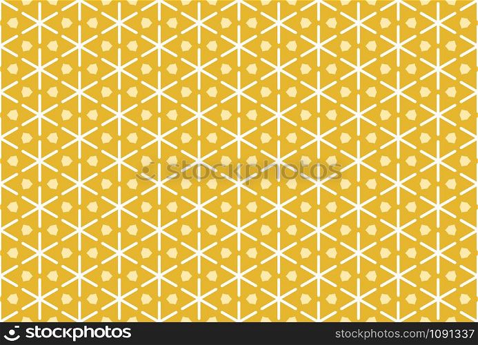 Seamless geometric pattern design illustration. In white and yellow colors.