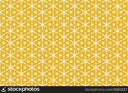 Seamless geometric pattern design illustration. In white and yellow colors.