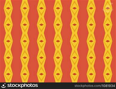Seamless geometric pattern design illustration. In yellow and red colors.