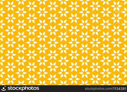 Seamless geometric pattern design illustration. In yellow and white colors.