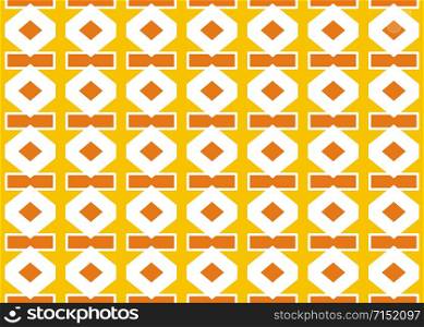 Seamless geometric pattern design illustration. In yellow, orange and white colors.