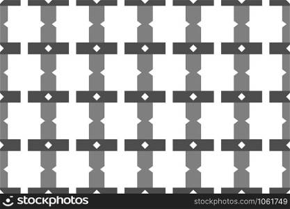 Seamless geometric pattern. In black, grey and white colors.
