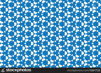 Seamless geometric pattern. In blue and white colors.