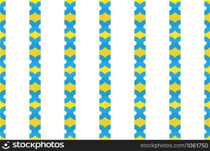 Seamless geometric pattern. In blue, green and white colors.
