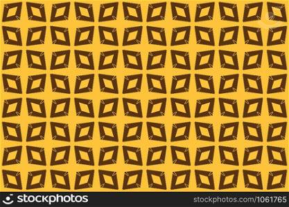 Seamless geometric pattern. In brown and yellow colors.