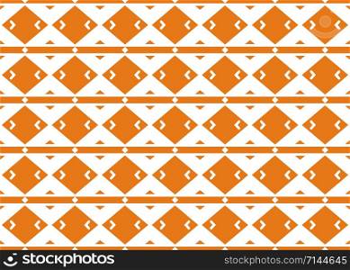 Seamless geometric pattern. In brown color on white background.