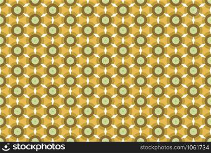 Seamless geometric pattern. In brown, green and white colors.