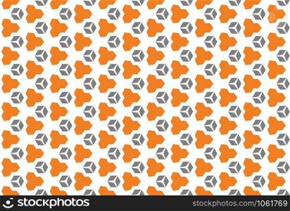 Seamless geometric pattern. In brown, grey and white colors.