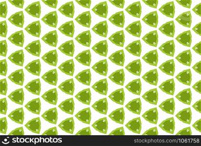 Seamless geometric pattern. In green and white colors.
