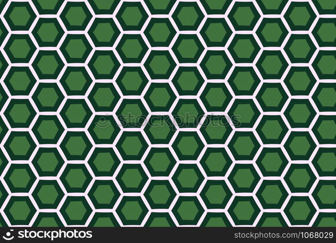 Seamless geometric pattern. In green and white colors.