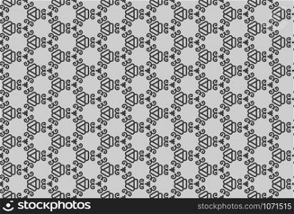 Seamless geometric pattern. In grey and black colors.
