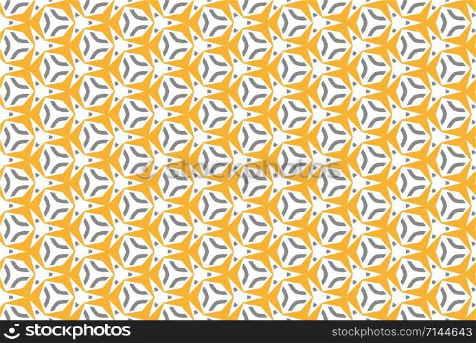 Seamless geometric pattern. In grey and brown colors on white background.