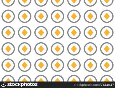 Seamless geometric pattern. In grey and orange colors on white background.