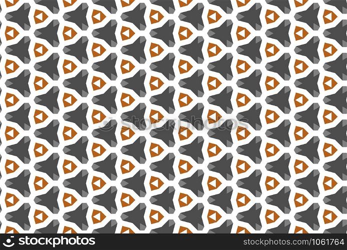 Seamless geometric pattern. In grey, black, brown and white colors.