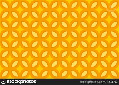 Seamless geometric pattern. In yellow and orange colors.