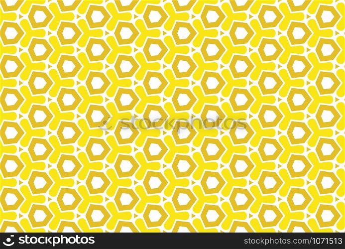 Seamless geometric pattern. In yellow and white colors.