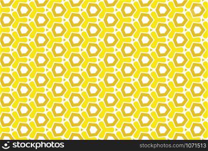 Seamless geometric pattern. In yellow and white colors.