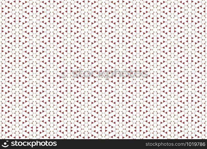Seamless geometric pattern. Red and brown colors on white background.