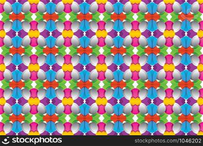 Seamless geometric pattern. Used gradient, in grey, pink, blue, purple, red, green, yellow and white colors.