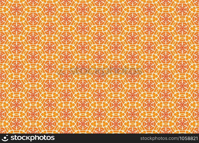 Seamless geometric pattern. Used gradient, in orange and white colors.