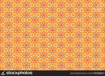 Seamless geometric pattern. Used gradient, in orange and white colors.