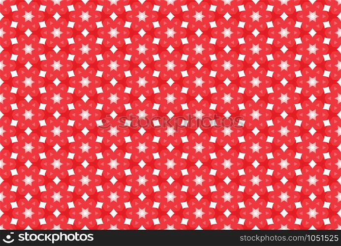 Seamless geometric pattern. Used gradient, in red and white colors.