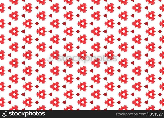Seamless geometric pattern. Used gradient, in red and white colors.