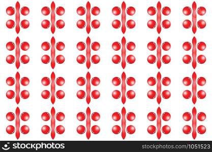 Seamless geometric pattern. Used gradient, in red colors on white background.