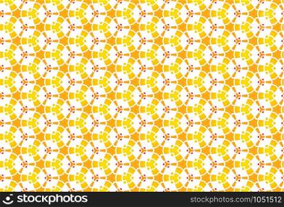Seamless geometric pattern. Used gradient, in yellow and red colors on white background.