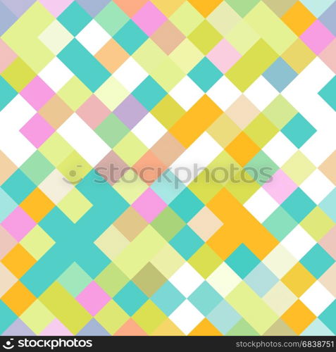 Seamless Geometric Pattern with Colorful Elements Art. Seamless Geometric Pattern