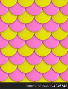 Seamless glossy squama background as pink and yellow texture