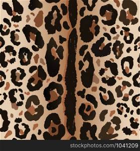 Seamless leopard wild nature pattern. animal print.
