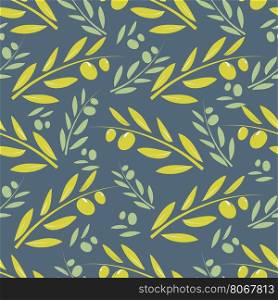 Seamless olive bunch fabric pattern. Pastel colors seamless background with olive branches. Seamless olive bunch fabric pattern. Pastel colors seamless background with olive branches.
