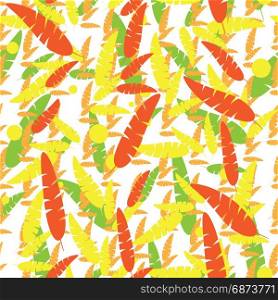 Seamless pattern background with autumn leaves on white. illustration.. seamless with autumn leaves on white background. illustration