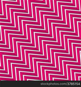 Seamless pattern background with diagonal magenta zigzag lines with long shadow and folded paper illusion&#xA;&#xA;
