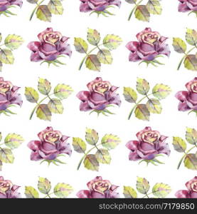 Seamless pattern. Dark rose flowers, green leaves. Flower poster, invitation. Watercolor compositions for greeting card or invitation design. Seamless pattern. Dark rose flowers, green leaves. Flower poster, invitation. Watercolor compositions for greeting card or invitation design.