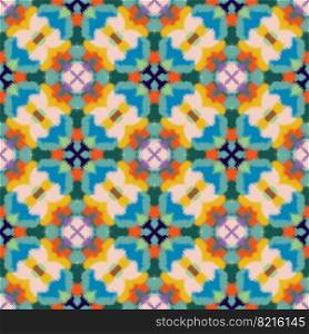 seamless Pattern of abstract background with ornamental pattern of different sizes in different shades. Pattern of colorful ornament