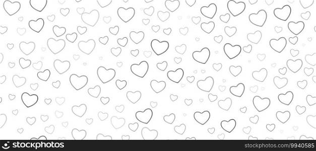 Seamless pattern of black hearts on a white background. Love symbol ornament minimalistic symmetrical romantic composition. Postcard.. Seamless pattern of black hearts on a white background. Love symbol ornament minimalistic symmetrical romantic composition.