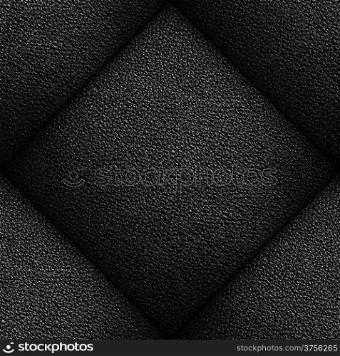 Seamless pattern of black leather texture for background