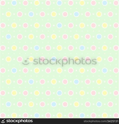 Seamless pattern of colorful polka dots background