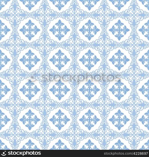 Seamless pattern of hearts and floral