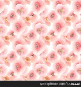 seamless pattern of Poppy Flowers. seamless floral pattern