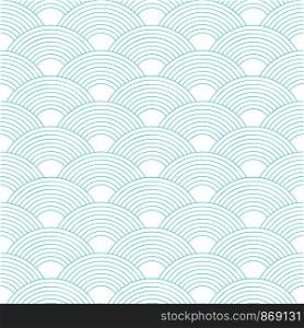 Seamless pattern. Wave. Fish scales texture. Vector illustration. Scrapbook, gift wrapping paper, textiles. Simple background