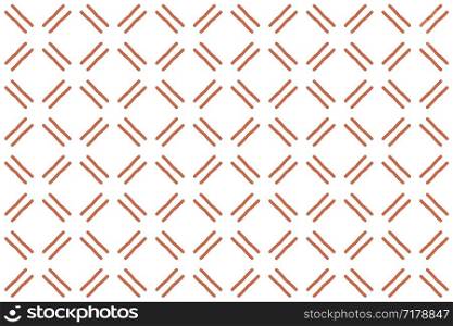 Seamless pattern. White background and diagonal double lines in brown color.