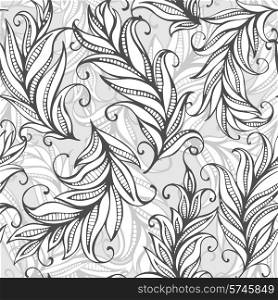 Seamless pattern with amazing feathers. Vector illustration EPS10