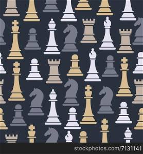 Seamless pattern with chess pieces. Vector illustration. Seamless pattern with chess pieces. Vector illustration design.