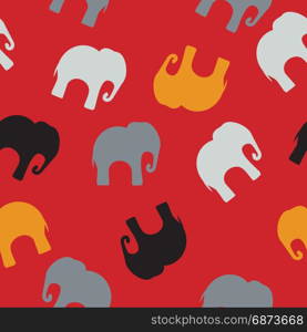 Seamless pattern with colorful elephants for textile, book cover, packaging.. Seamless pattern. Texture with colorful elephants. Can be used for textile, website background, book cover, packaging.