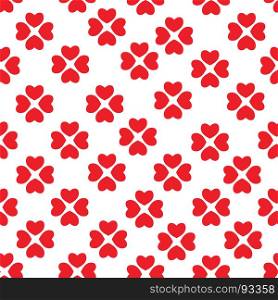 Seamless pattern with flower of hearts. Background of hearts on Valentine Day. Good for textiles, interior design, for book design, website background.. seamless pattern with nice hearts on background.