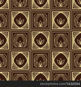 Seamless pattern with geometric forn. Art deco.