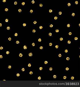 Seamless Pattern with gold glitter polka dot. Seamless Pattern with gold glitter polka dot.